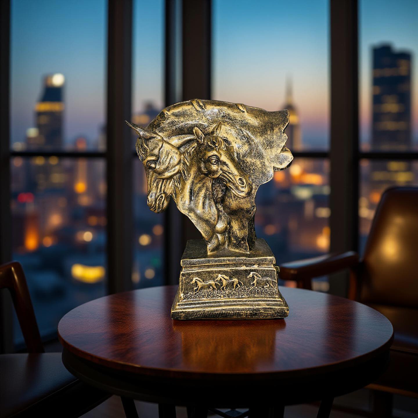 Golden Horse Head Sculpture – Symbol of Power & Freedom